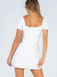 Princess Polly Square Neck  Hastings Mini Dress White