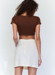 Florence Mini Skirt Beige