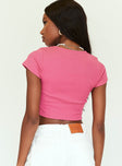 The Classic Cropped Tee Dark Pink