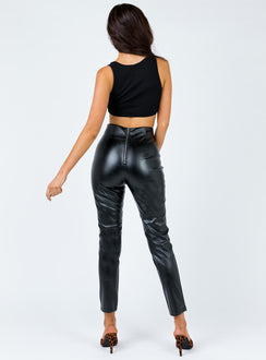 back view of model wearing Princess Polly Lyra Pants Black 