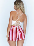 Ruby Striped Shorts Pink