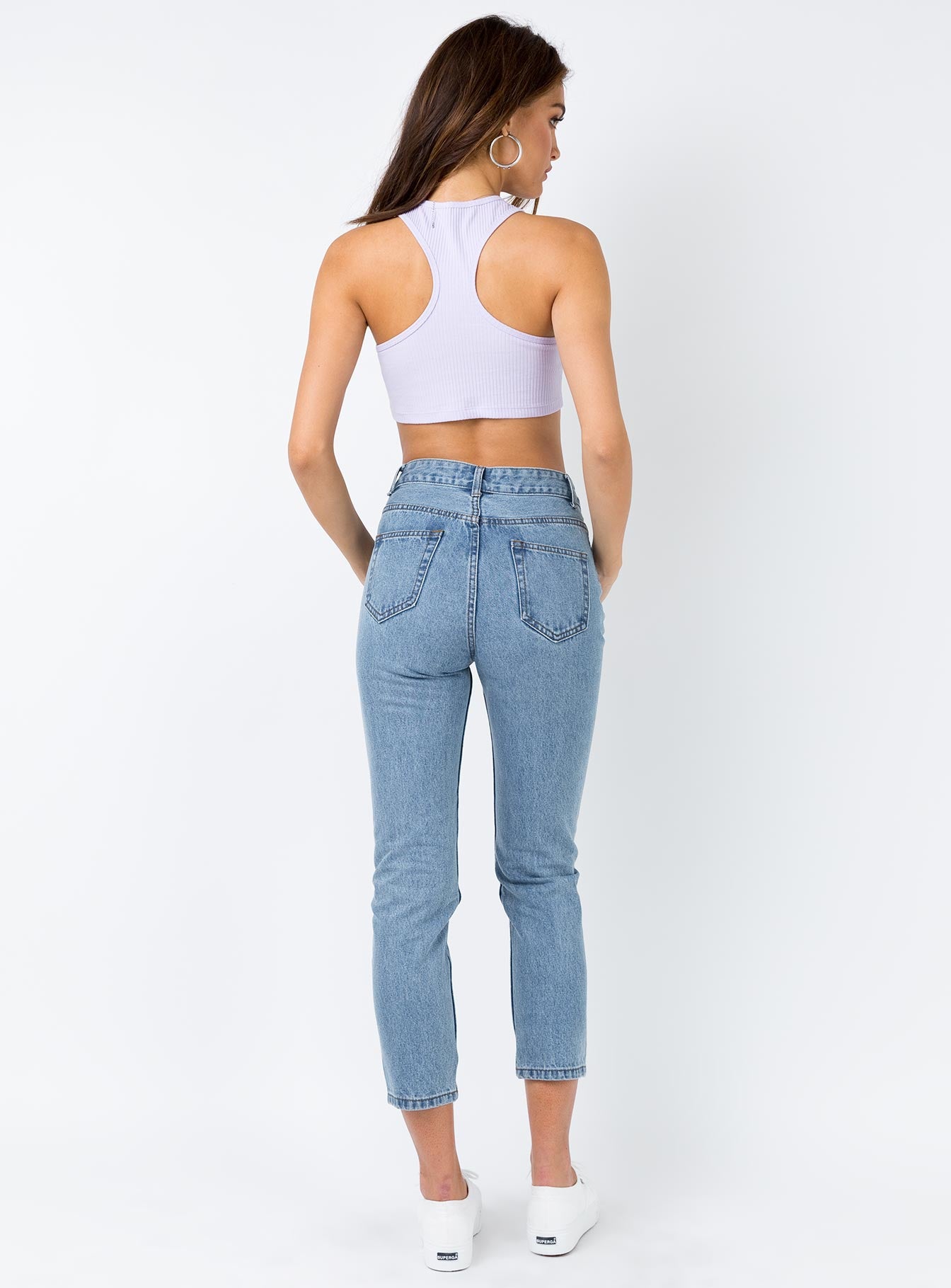 product Princess Polly High Waisted  Gemini Mom Jeans Pale Blue