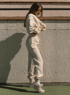 side view of model wearing Princess Polly MVP Sweat Pant 