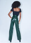 back view of model wearing Princess Polly Bad Romance Pants Green 