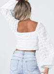 Riley Long Sleeve Top White