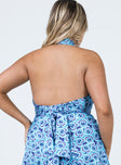 back view of model wearing Princess Polly Infinite Love Top Blue 