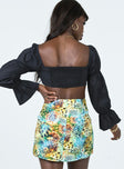 back view of model wearing Princess Polly Selby Mini Skirt Multi 