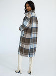 Penelope Coat Brown Check