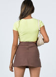 Keelia Mini Skirt Brown Princess Polly  