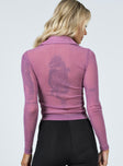 back view of model wearing Princess Polly Friday Fever Top Pink 