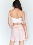 Charlotte Ruched Mini Skirt Pink