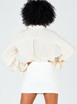 back view of model wearing Princess Polly Benji Mini Skirt White 