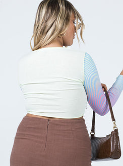 back view of model wearing Princess Polly Luca Top Multi 