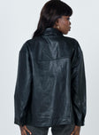Callie Faux Leather Jacket Black
