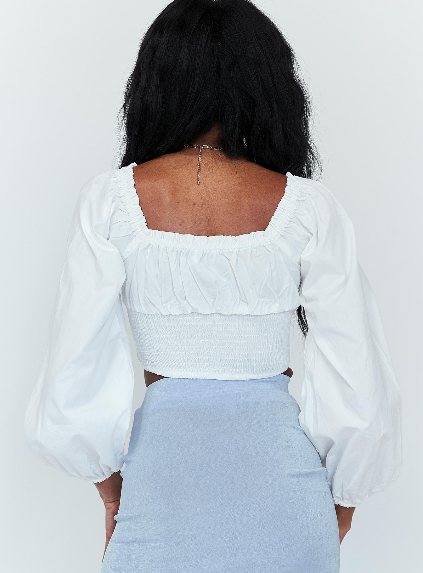 back view of model wearing Princess Polly Paradiso Top White 