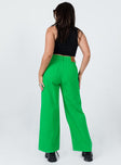 back view of model wearing Princess Polly Denver Denim Jeans Green Mid Rise 