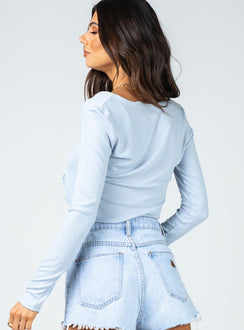 product Princess Polly Full Sleeves Crew Neck  Sebaste Top Blue