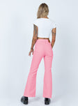 Princess Polly High Rise  Cabarita Lounge Denim Jeans Pink