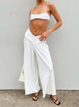 product Princess Polly High Waisted Pants  Mathea Plisse Pants Ivory