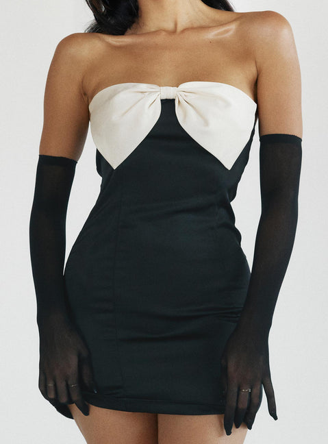 Kesy Bow Tie Mini Dress | Black | Womens | Princess Polly Kesy Bow Tie Mini Dress | Black | Womens | Princess Polly