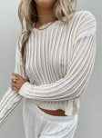 product The Adrianna Sweater Cream Princess Polly  Cropped 