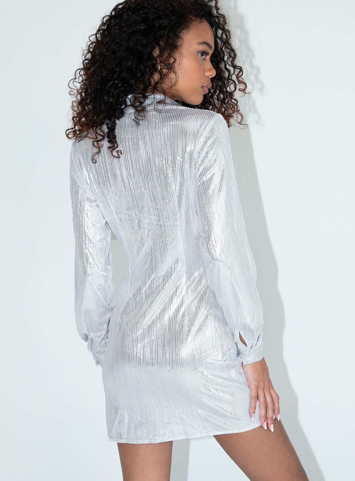 Zena Mini Dress Silver