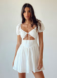 Princess Polly Square Neck  Caria Mini Dress White