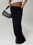 Santorini Knit Maxi Skirt Black Princess Polly  Maxi 