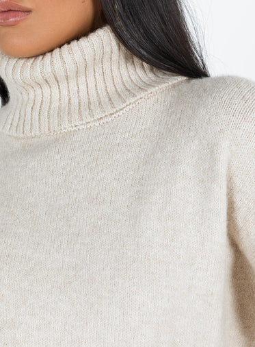 Oswin Turtleneck Sweater Oatmeal