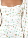 Princess Polly Cowl Neck  Lillie Long Sleeve Mini Dress Floral
