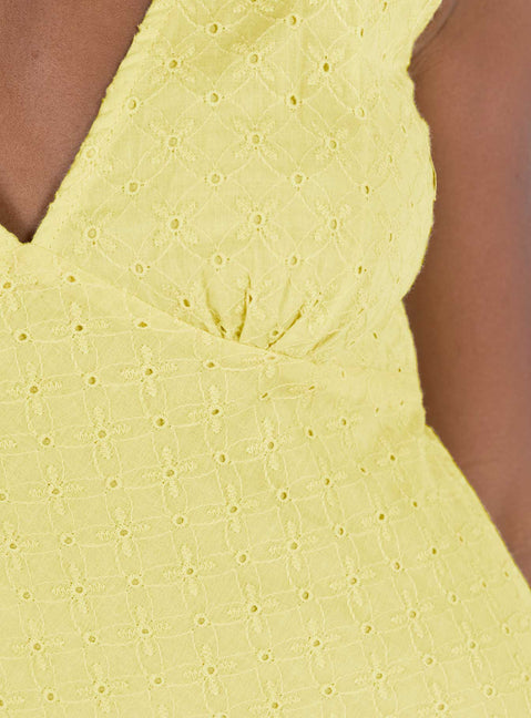 Nellie Mini Dress Yellow | Princess Polly Nellie Mini Dress Yellow | Princess Polly