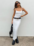 Front view of model wearing  front Princess Polly High Neck  Balwyn Maxi Dress Grey