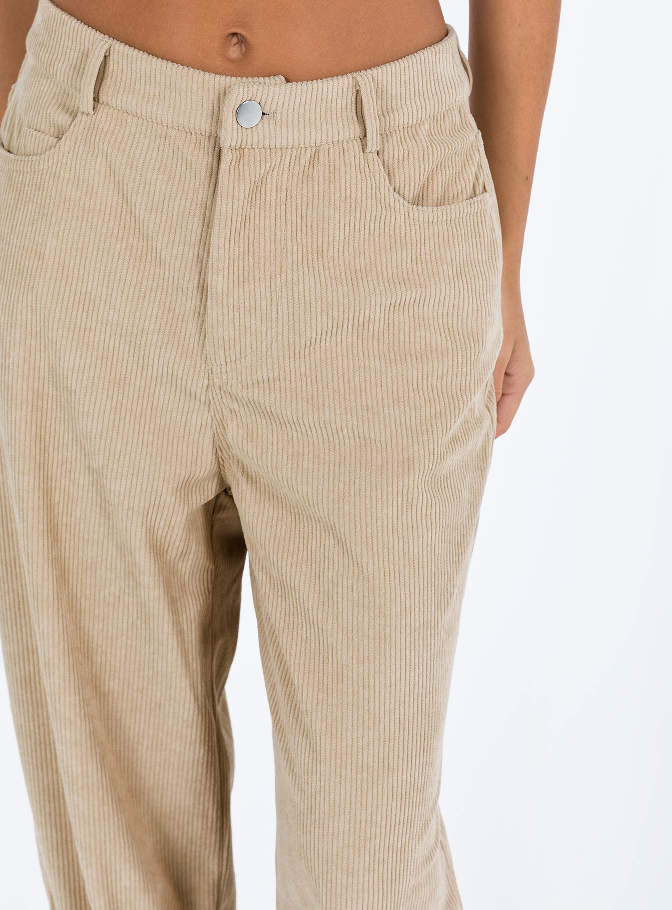 Frannie Corduroy Pants Cream Princess Polly