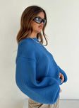 Harmony Sweater Blue Princess Polly  Cropped 