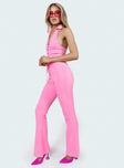 Princess Polly high-rise  Marcia Flare Pant Pink