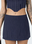 Matching set Stripe print  Crop top  Zip fastening at back  Mini skirt  Invisible zip fastening at side  Non-stretch Fully lined 