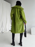 Bruce Faux Fur Coat Green