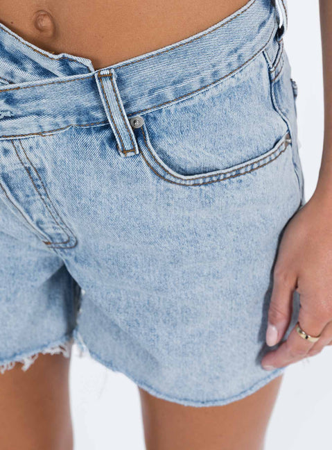 product Xena Denim Shorts Princess Polly High Waisted Shorts 