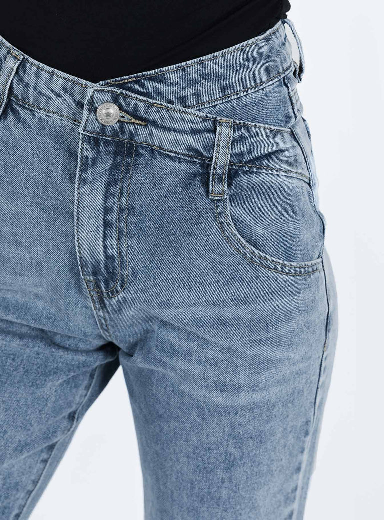 Alford Asymmetric Jeans Light Wash Denim