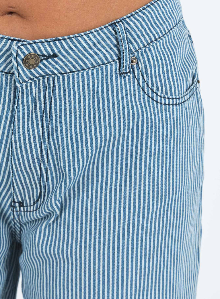 Eivissa Baggy Jeans Blue Denim Stripe