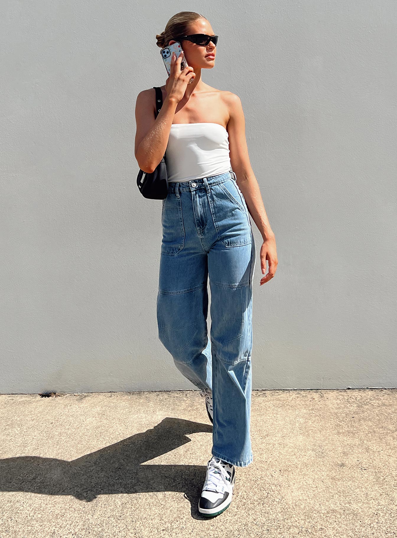 product Princess Polly High Waisted  Calcetto Wide leg Denim Jean