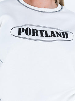 product Princess Polly Portland Oversized Sweatshirt White Curve regular 