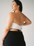 Bad Gal Bustier White Curve