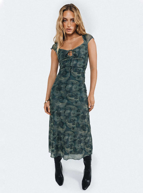 Motel Lunama Dress Tonal Blue Paisley | Princess Polly Motel Lunama Dress Tonal Blue Paisley | Princess Polly