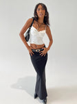 White bustier top Silky material  Adjustable shoulder straps  Wired cups  Zip fastening at back  Non stretch