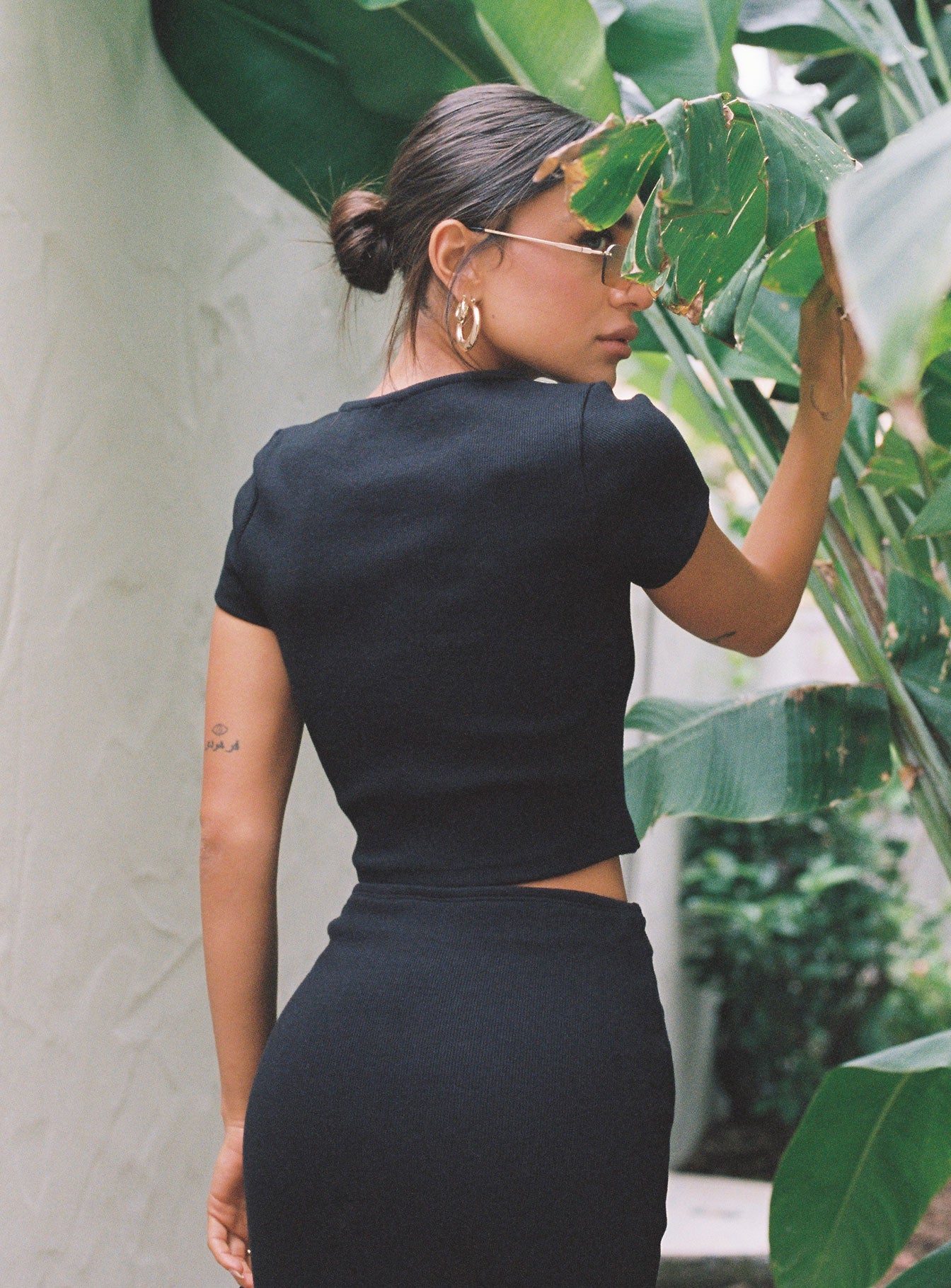 product Princess Polly Short Sleeves High Neck  Classic Crop Tee Black