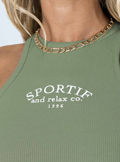 Striker Tank Top Sage 
