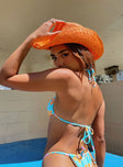 Bianca Bikini Top Blue / Orange