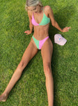 Rachel Bikini Top Pink / Green