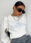 Palm Springs Sweatshirt White Princess Polly  regular 